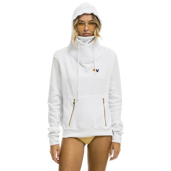 Aviator Nation Ninja Pullover Hoodie White Size Large L Unisex Men's Women's - Picture 5 of 16